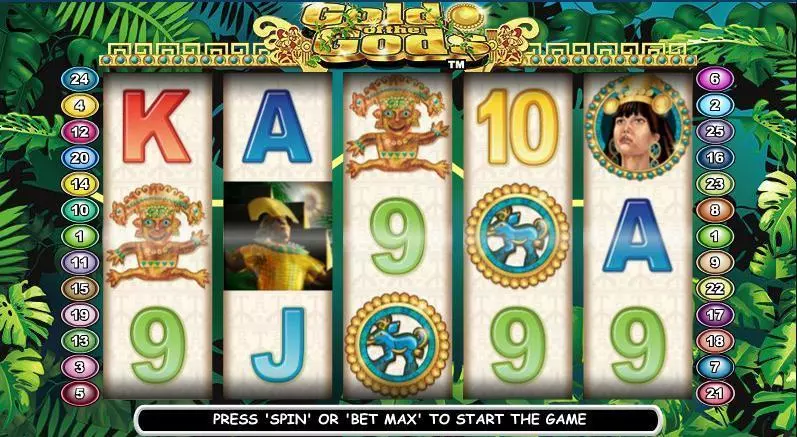 Gold ogf the Gods Slots made by WGS Technology - Main Screen Reels