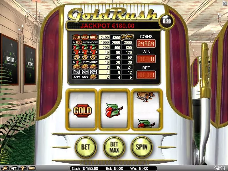 Gold Rush Slots made by NetEnt - Main Screen Reels