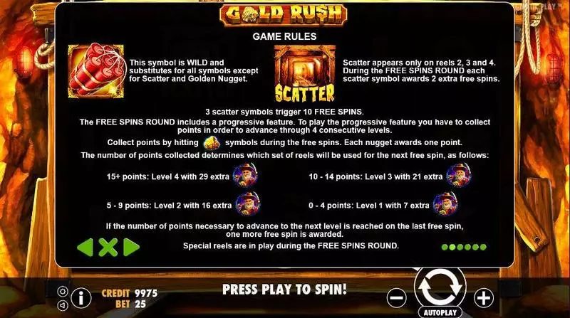 Gold Rush Slots made by Pragmatic Play - Bonus 1