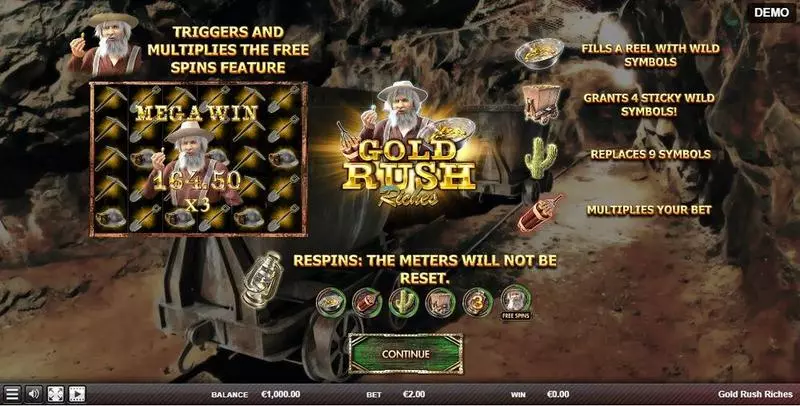 Gold Rush Riches Slots made by Red Rake Gaming - Info and Rules