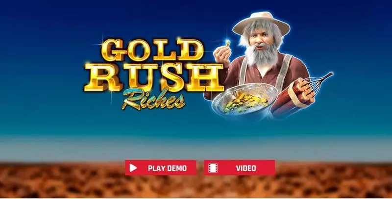 Gold Rush Riches Slots made by Red Rake Gaming - Introduction Screen