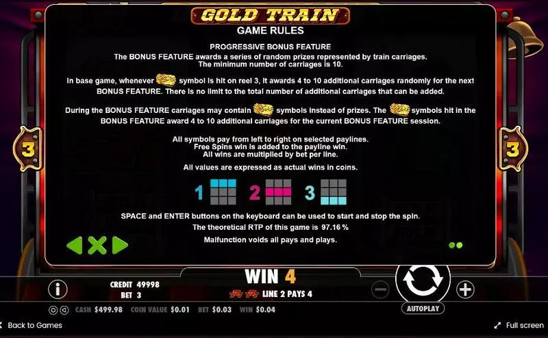 Gold Train Slots made by Pragmatic Play - Info and Rules