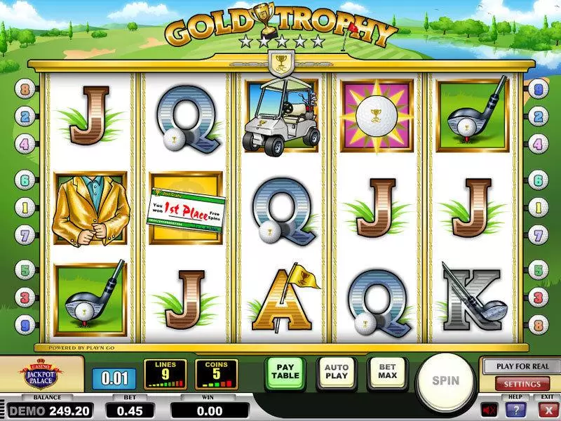 Gold Trophy Slots made by Play'n GO - Main Screen Reels