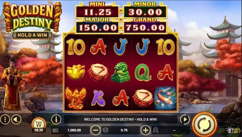 Golden Destiny Slots made by BetSoft - Main Screen Reels