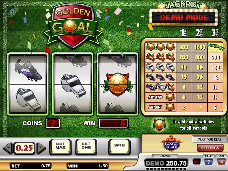 Golden Goal Slots made by Play'n GO - Main Screen Reels
