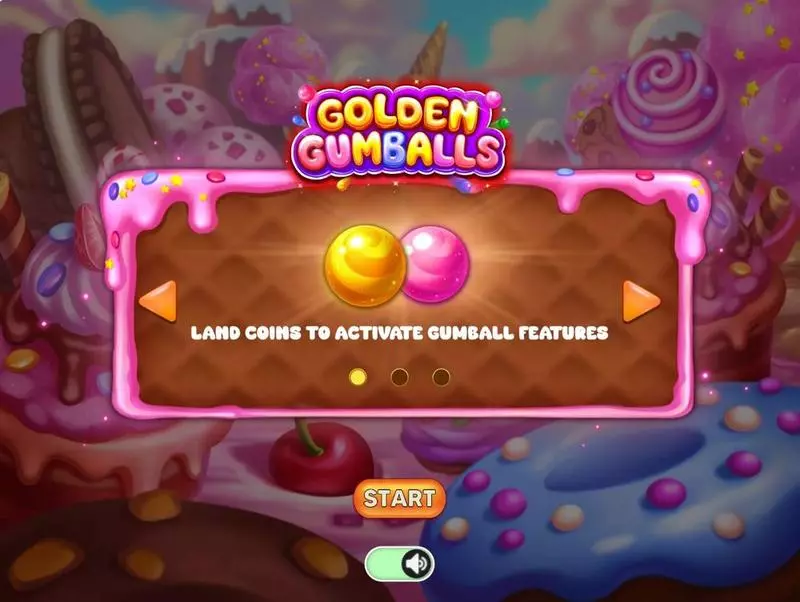 Golden Gumballs Slots made by Four Leaf Gaming - Introduction Screen