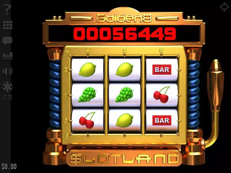 Golden8 Slots made by Slotland Software - Main Screen Reels