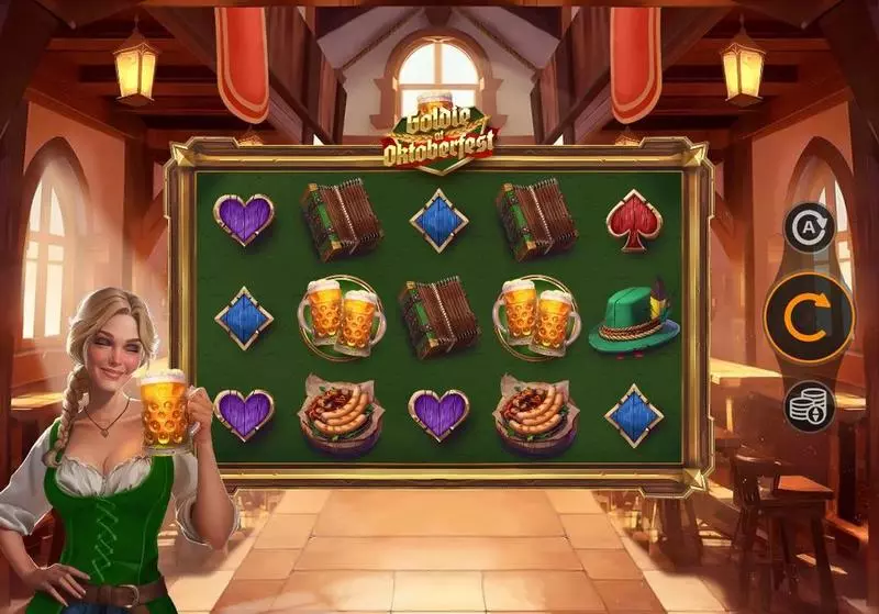 Goldie at Oktoberfest Slots made by Mancala Gaming - Introduction Screen