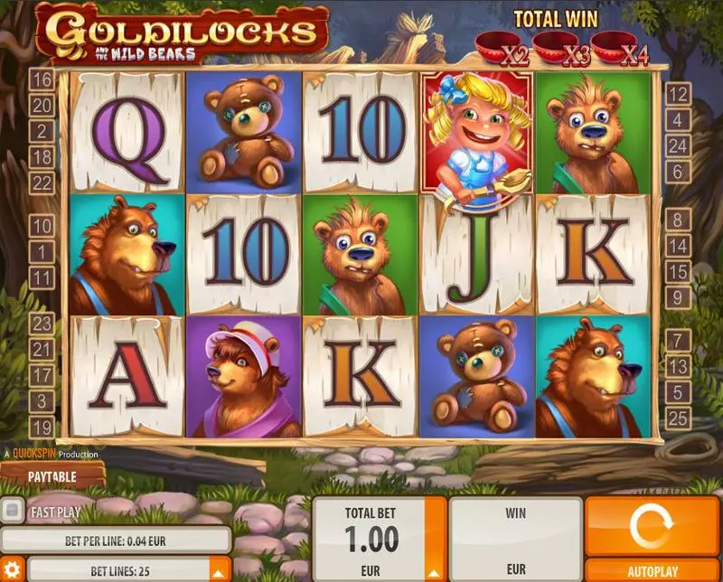 Goldilocks Slots made by Quickspin - Main Screen Reels