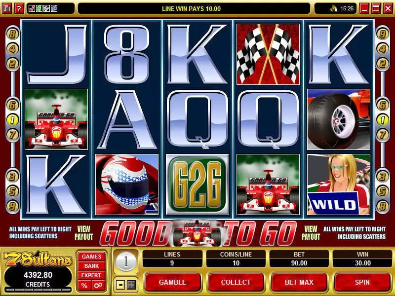 Good To Go Slots made by Microgaming - Main Screen Reels