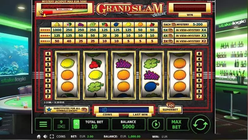 Grand Slam Deluxe Slots made by StakeLogic - Main Screen Reels