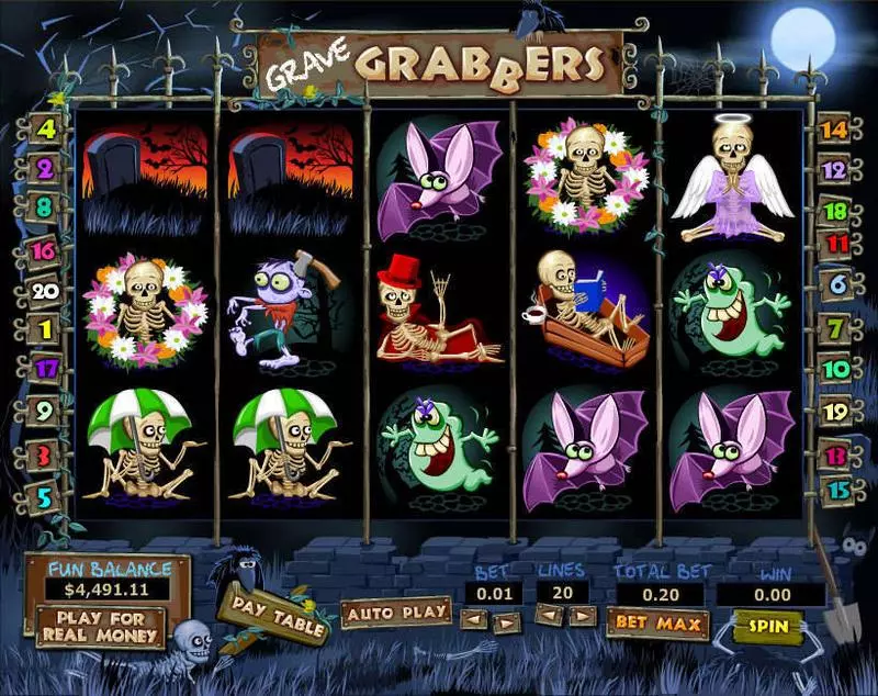 Grave Grabbers Slots made by Topgame - Main Screen Reels