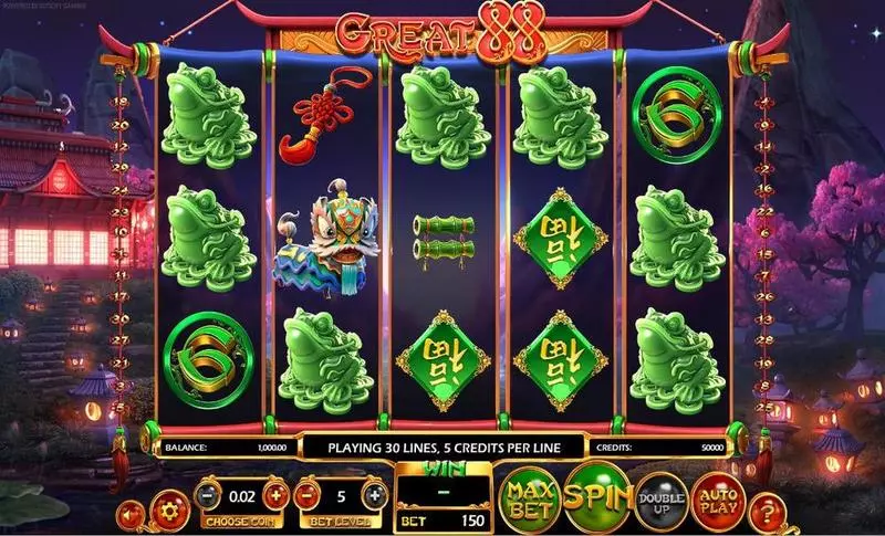 GREAT 88 Slots made by BetSoft - Introduction Screen