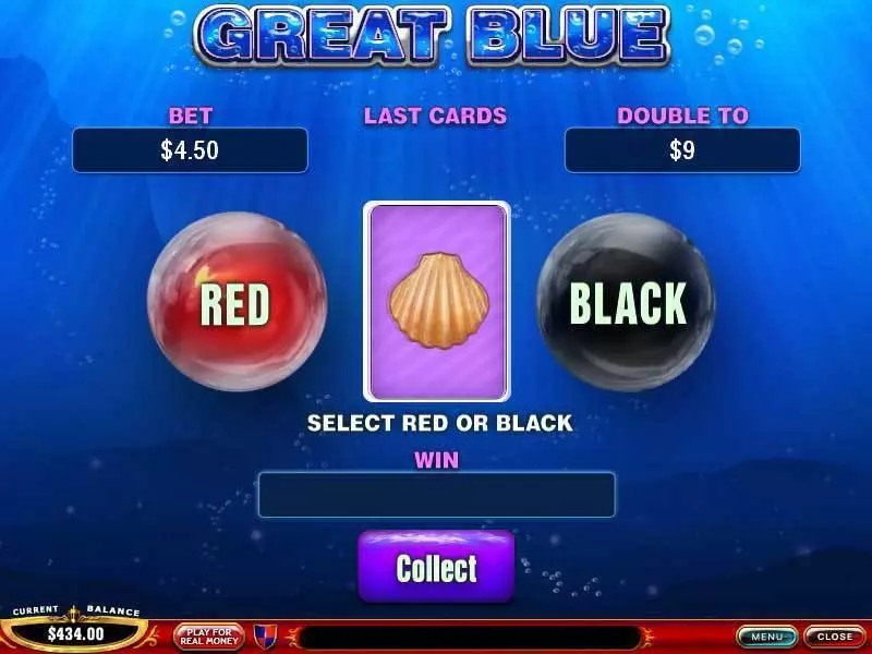 Great Blue Slots made by PlayTech - Gamble Screen