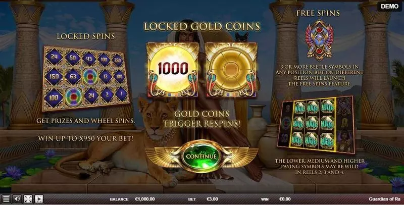 Guardian of Ra Slots made by Red Rake Gaming - Info and Rules