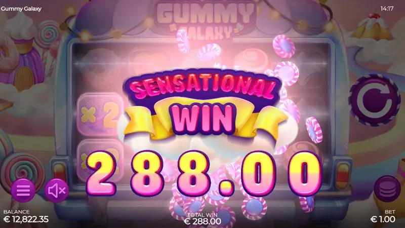 Gummy Galaxy Slots made by Armadillo Studios - Winning Screenshot