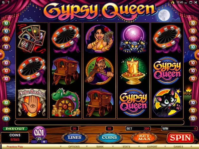 Gypsy Queen Slots made by Microgaming - Main Screen Reels
