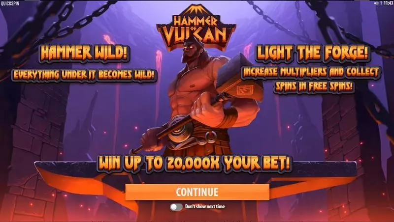 Hammer of Vulcan Slots made by Quickspin - Bonus 1