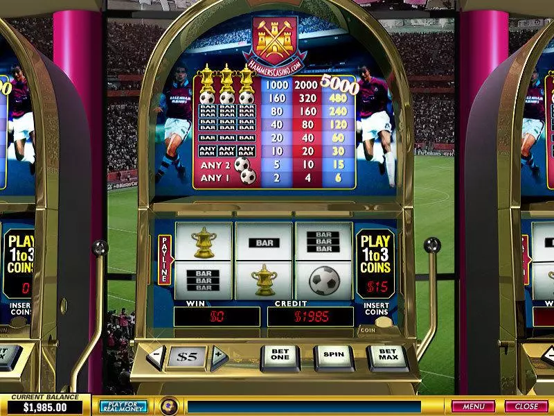 Hammers Casino Slots made by PlayTech - Main Screen Reels