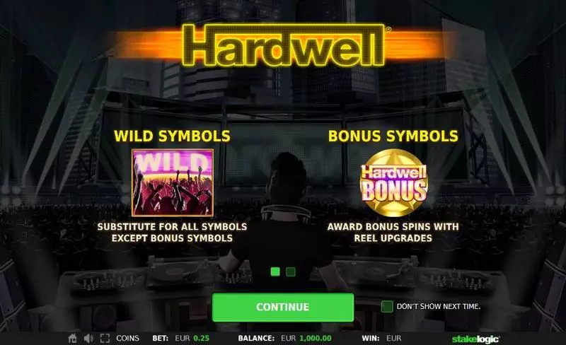 Hardwell Slots made by StakeLogic - Info and Rules