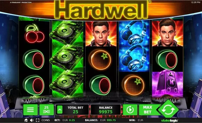 Hardwell Slots made by StakeLogic - Main Screen Reels
