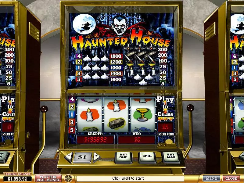 Haunted House Slots made by PlayTech - Main Screen Reels