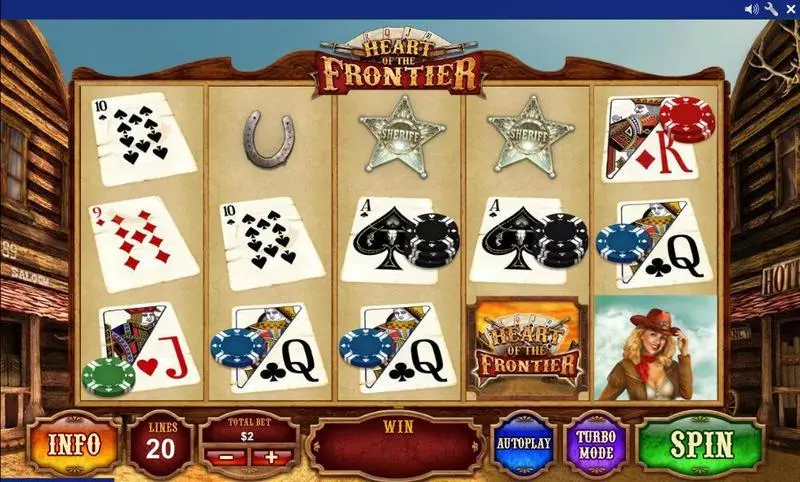 Heart of the Frontier Slots made by PlayTech - Main Screen Reels
