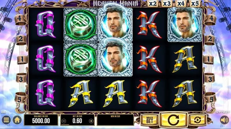 Heaven Mania Slots made by Synot Games - Main Screen Reels