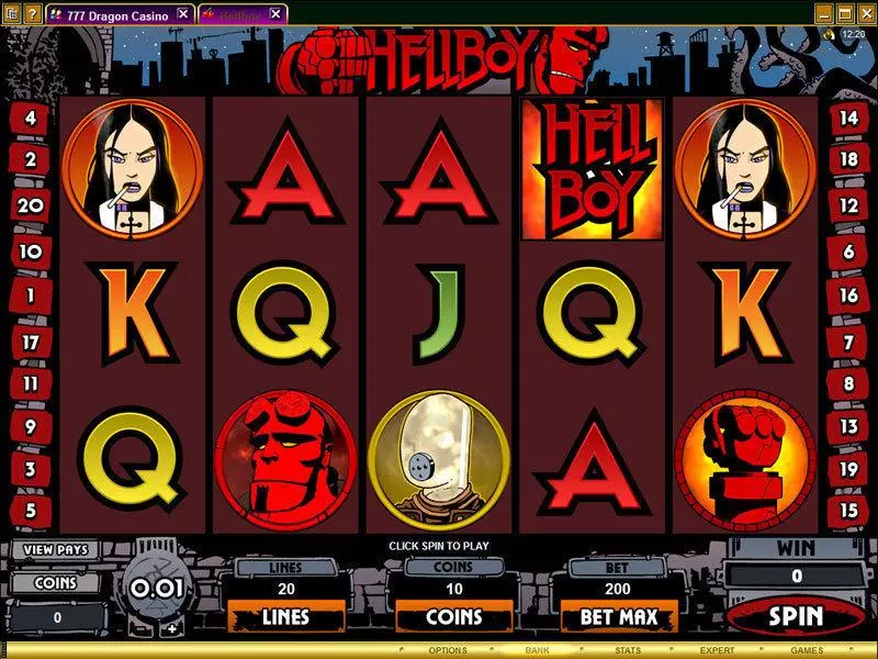 Hellboy Slots made by Microgaming - Main Screen Reels