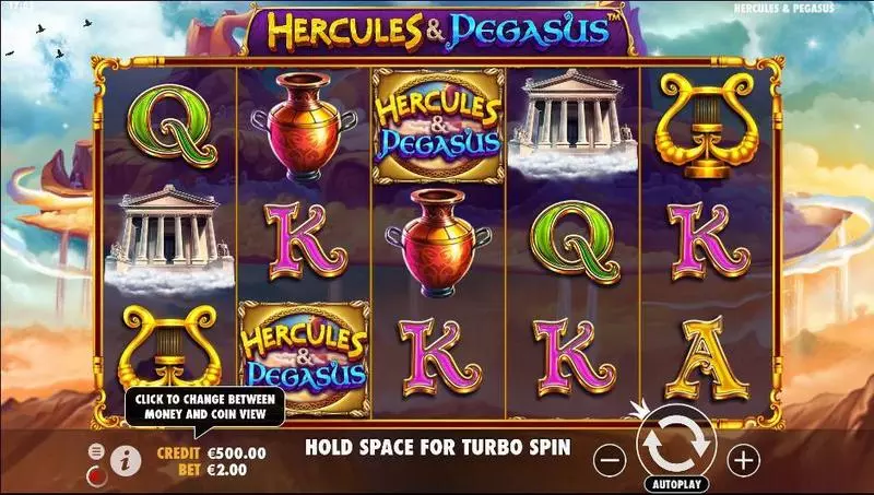 Hercules and Pegasus Slots made by Pragmatic Play - Main Screen Reels