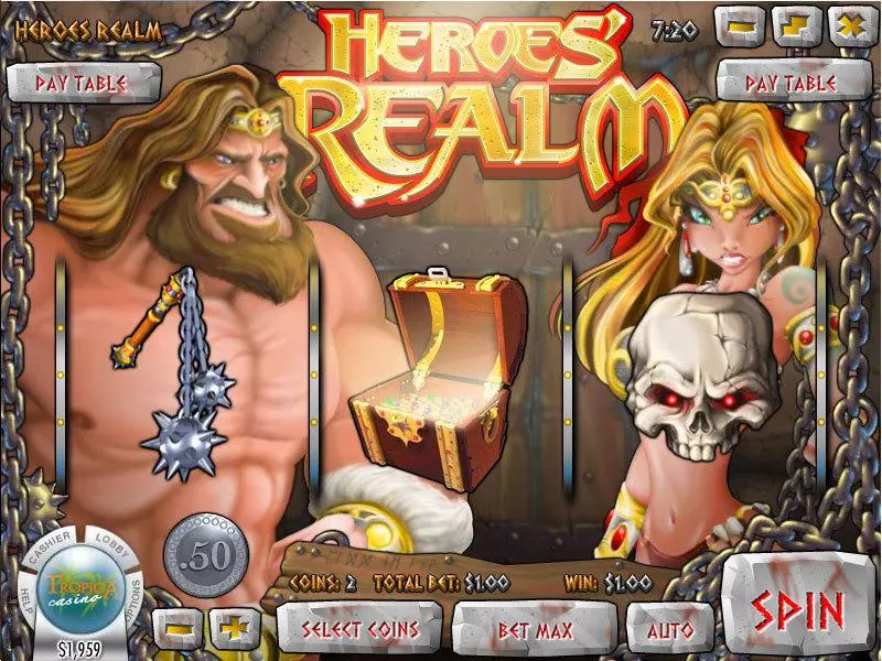 Heroes' Realm Slots made by Rival - Main Screen Reels