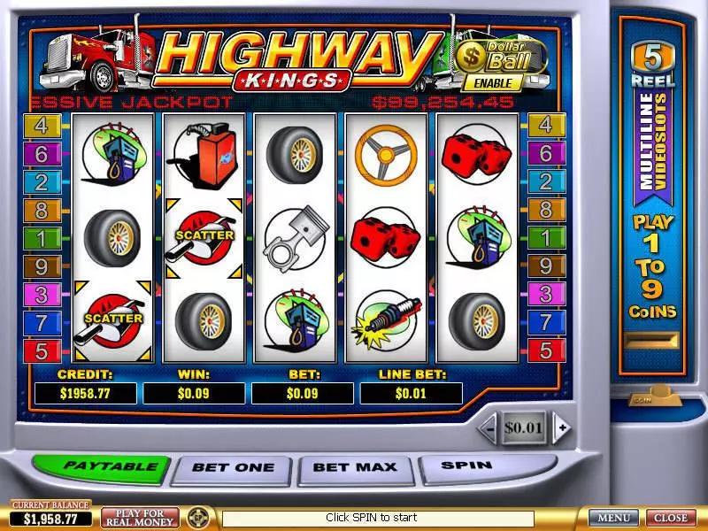 Highway Kings Slots made by PlayTech - Main Screen Reels