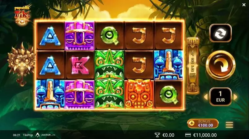 HippoPop Slots made by AvatarUX - Main Screen Reels