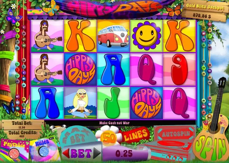 Hippy Days Slots made by bwin.party - Main Screen Reels