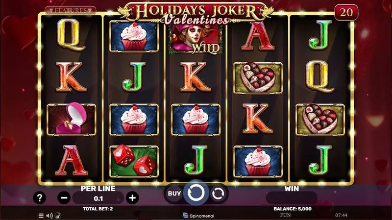 Holidays Joker – Valentines Slots made by Spinomenal - Main Screen Reels