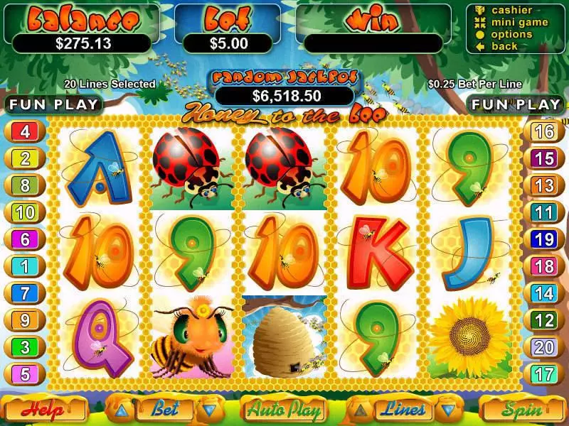 Honey to the Bee Slots made by RTG - Main Screen Reels