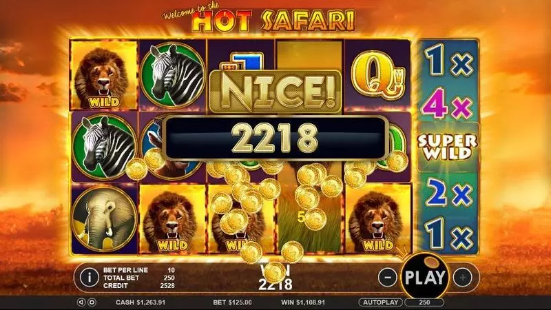 Hot Safari Slots made by Topgame - Bonus 1