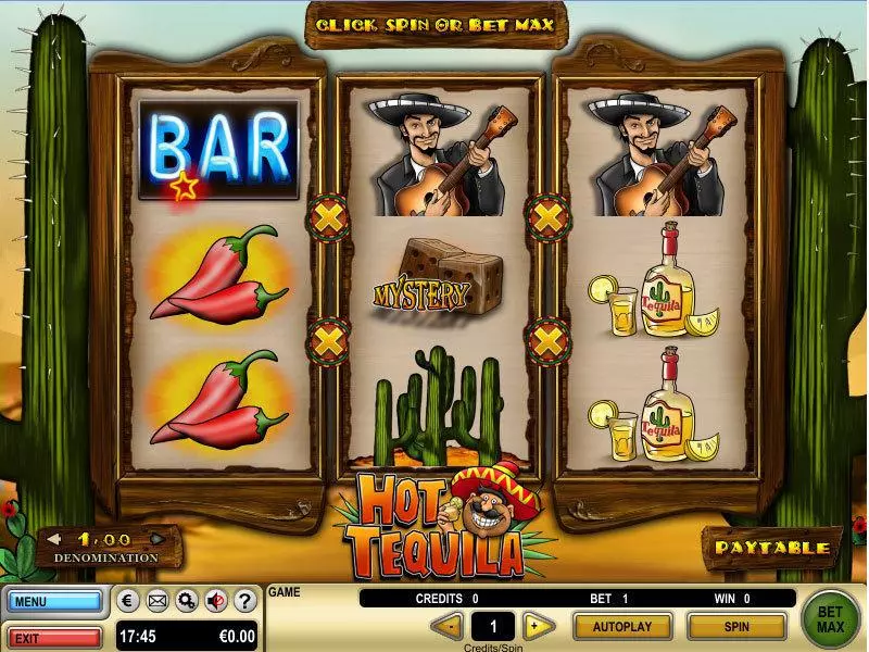 Hot Tequila Slots made by GTECH - Main Screen Reels