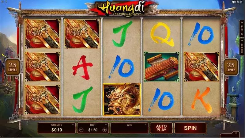 Huangdi - The Yellow Emperor Slots made by Microgaming - Main Screen Reels