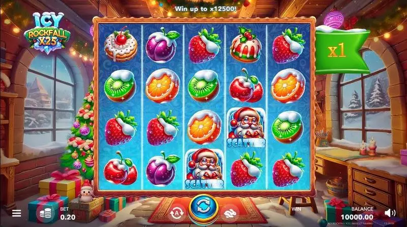 Icy Rockfall X25 Slots made by Mascot Gaming - Main Screen Reels