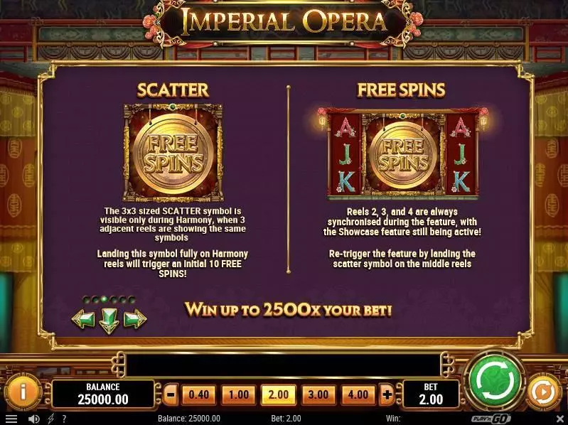 Imperial Opera Slots made by Play'n GO - Free Spins Feature