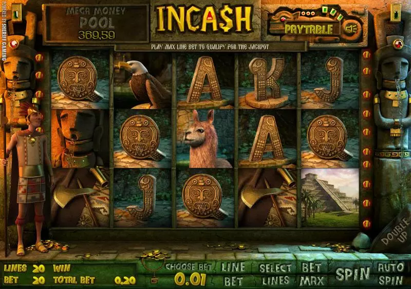 InCa$h Slots made by Sheriff Gaming - Main Screen Reels