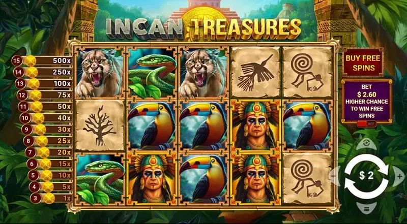 Incan Treasures Slots made by Wizard Games - Main Screen Reels