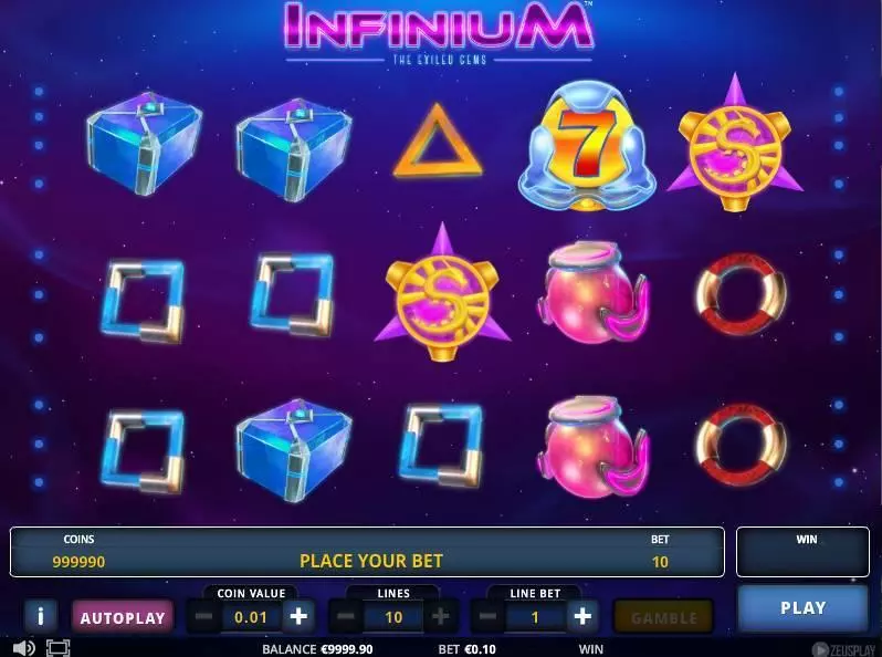 Infinium Slots made by Zeus Play - Main Screen Reels
