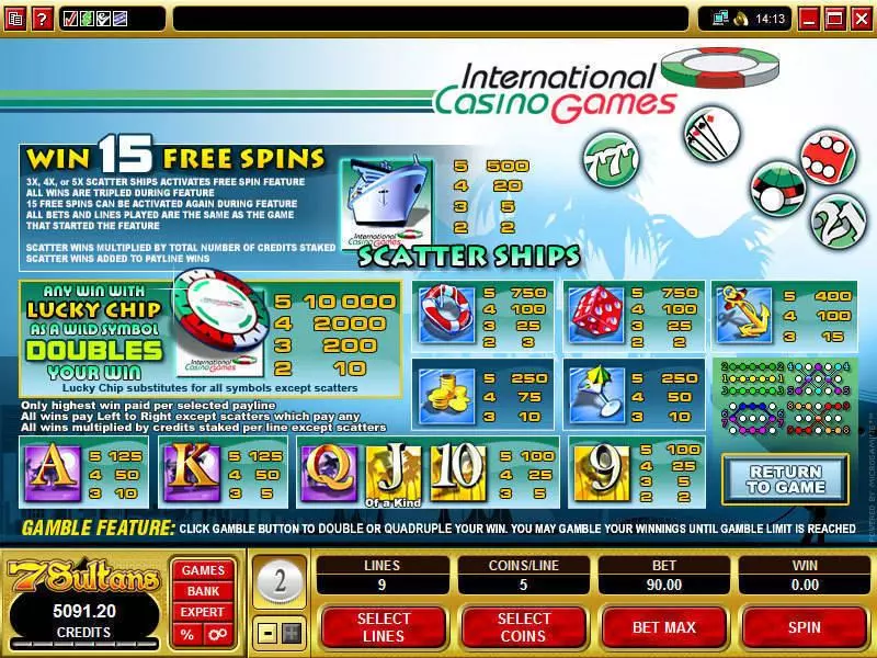 International Casino Games Slots made by Microgaming - Info and Rules