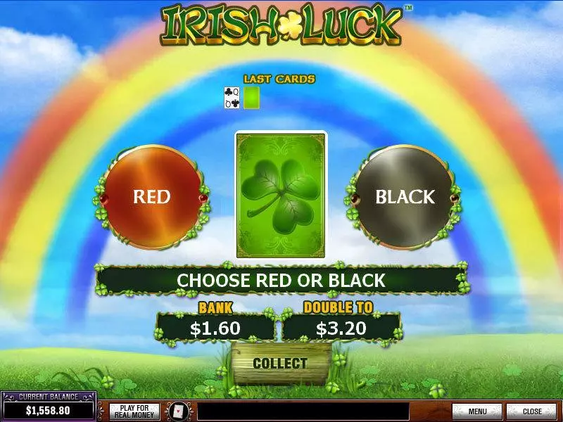 Irish Luck Slots made by PlayTech - Gamble Screen
