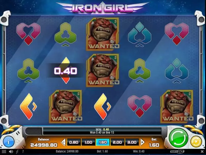Iron Girl Slots made by Play'n GO - Main Screen Reels
