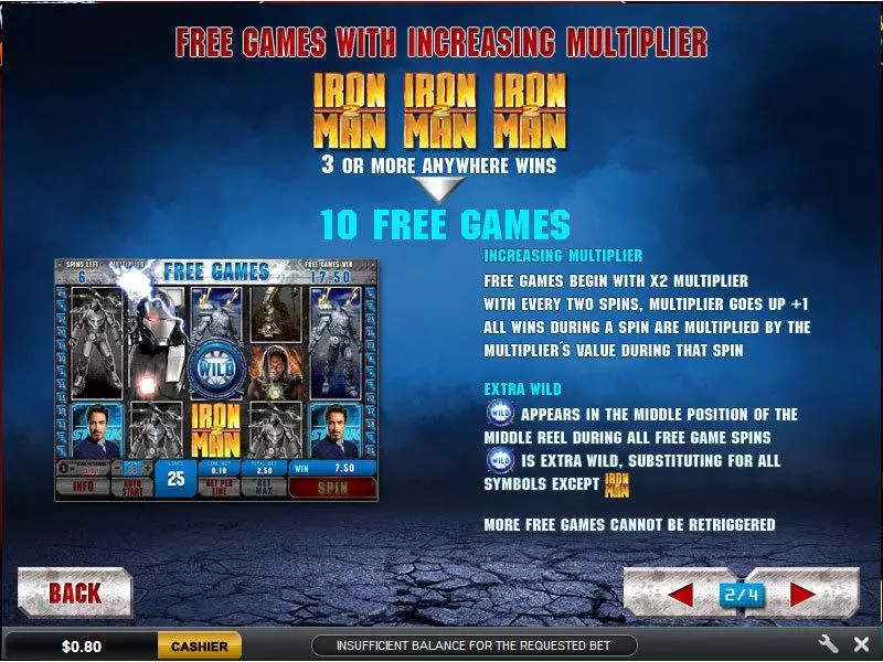 Iron Man 2 Slots made by PlayTech - Bonus 1