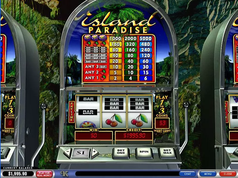 Island Paradise Slots made by PlayTech - Main Screen Reels