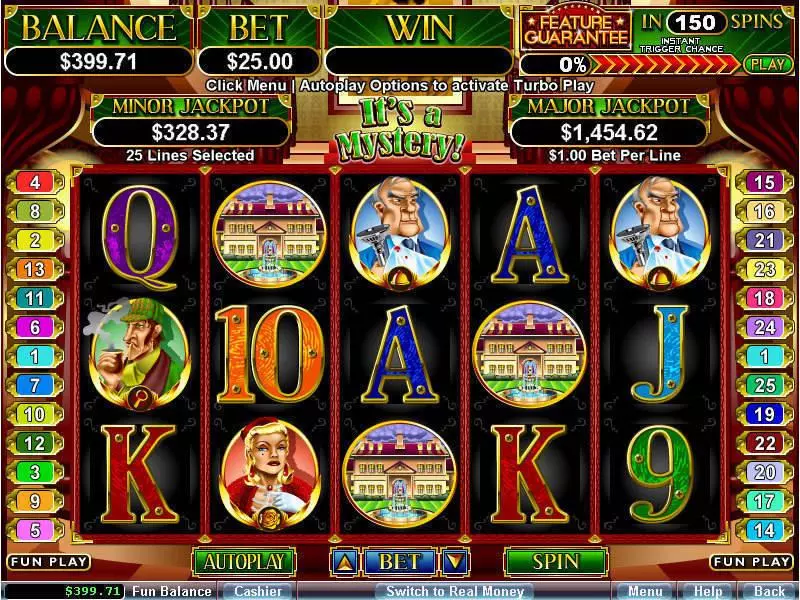 It's a Mystery Slots made by RTG - Main Screen Reels